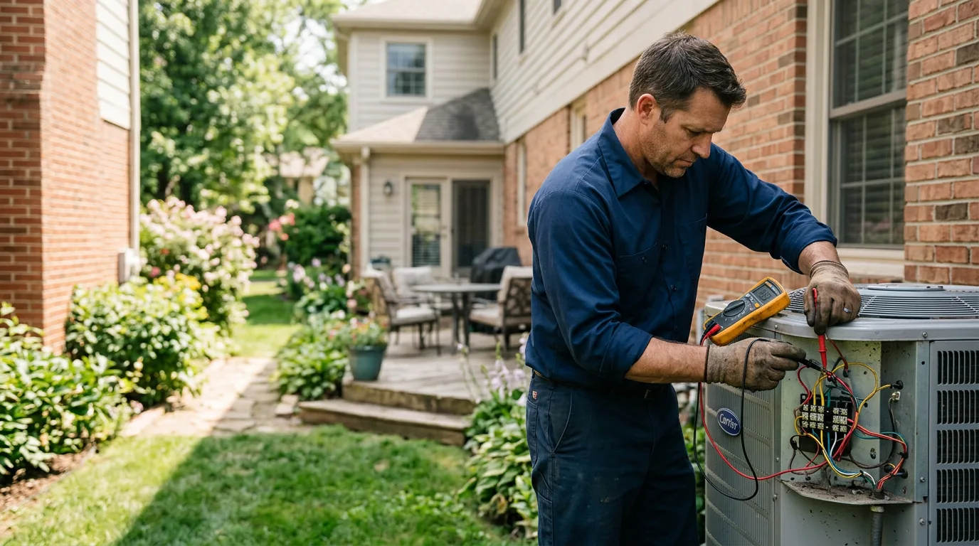 HVAC technician working near Marshes Siding, KY